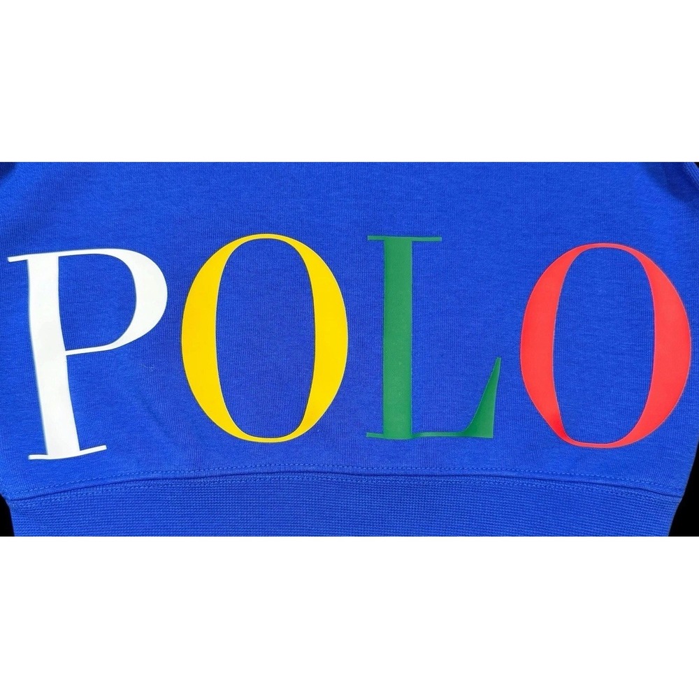 Polo Ralph Lauren Hoodie Sweatshirt Toddler Boys Size 2T Colorblock Colorful